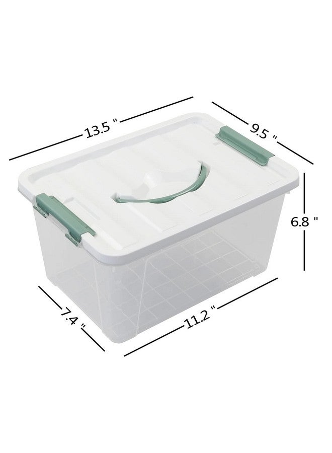 Saedy 14 Quart Plastic Storage Bin with Lid, Clear Latching Box, 6 Packs - Image 3
