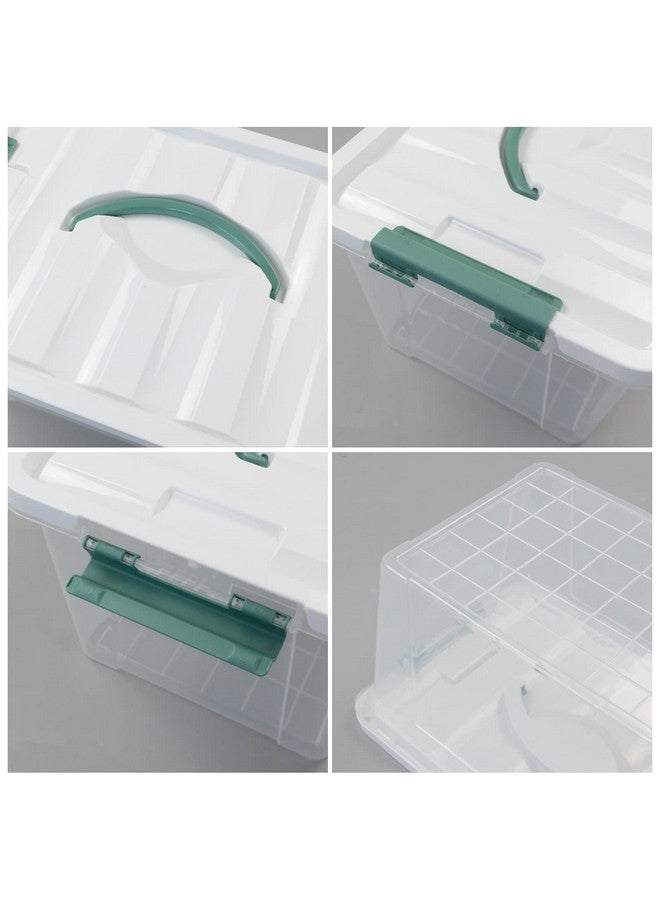 Saedy 14 Quart Plastic Storage Bin with Lid, Clear Latching Box, 6 Packs - Image 2