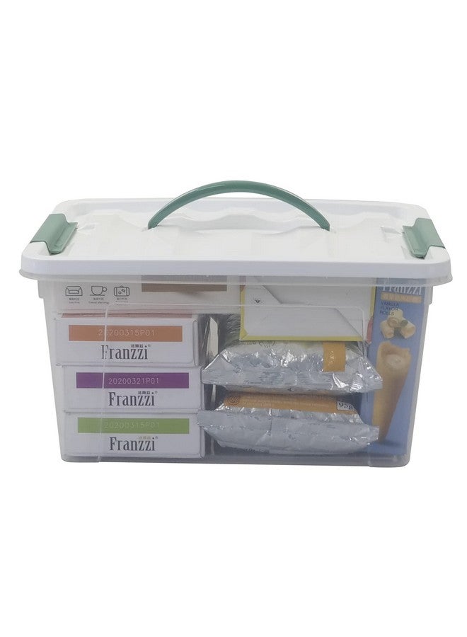 Saedy 14 Quart Plastic Storage Bin with Lid, Clear Latching Box, 6 Packs - Image 5