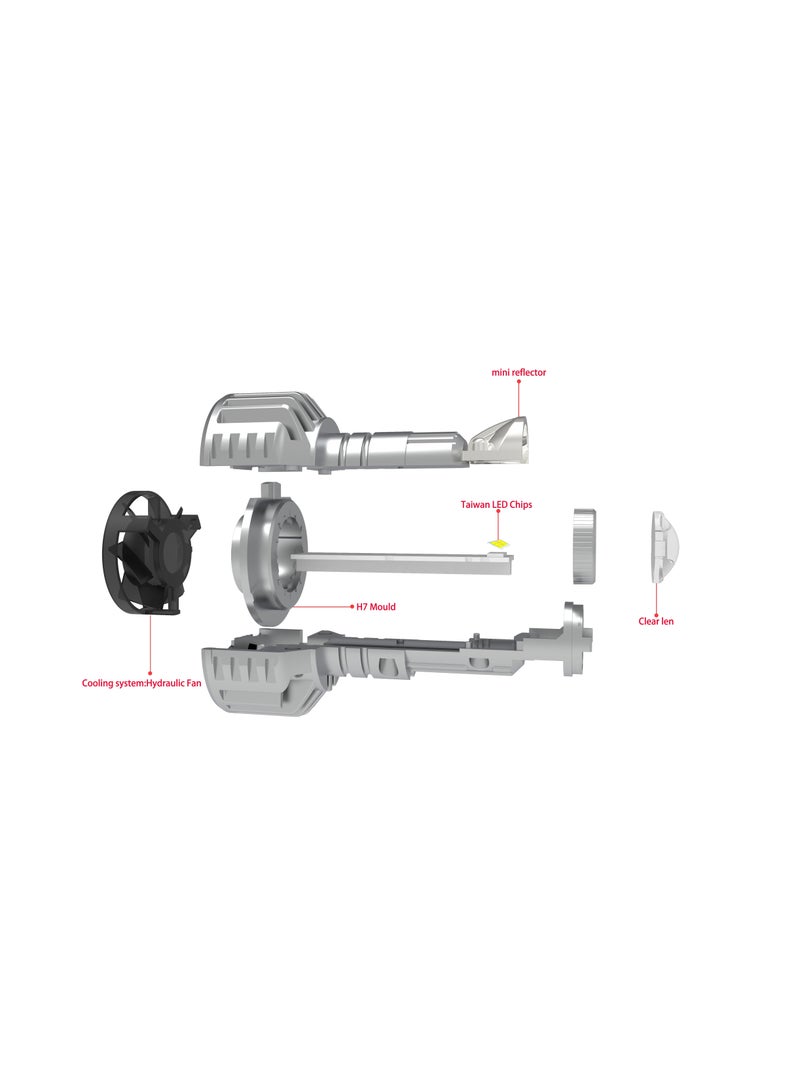 توبيز لمبة توبيز H7 Bi-LED Mini Projector Dual Lens - Image 3