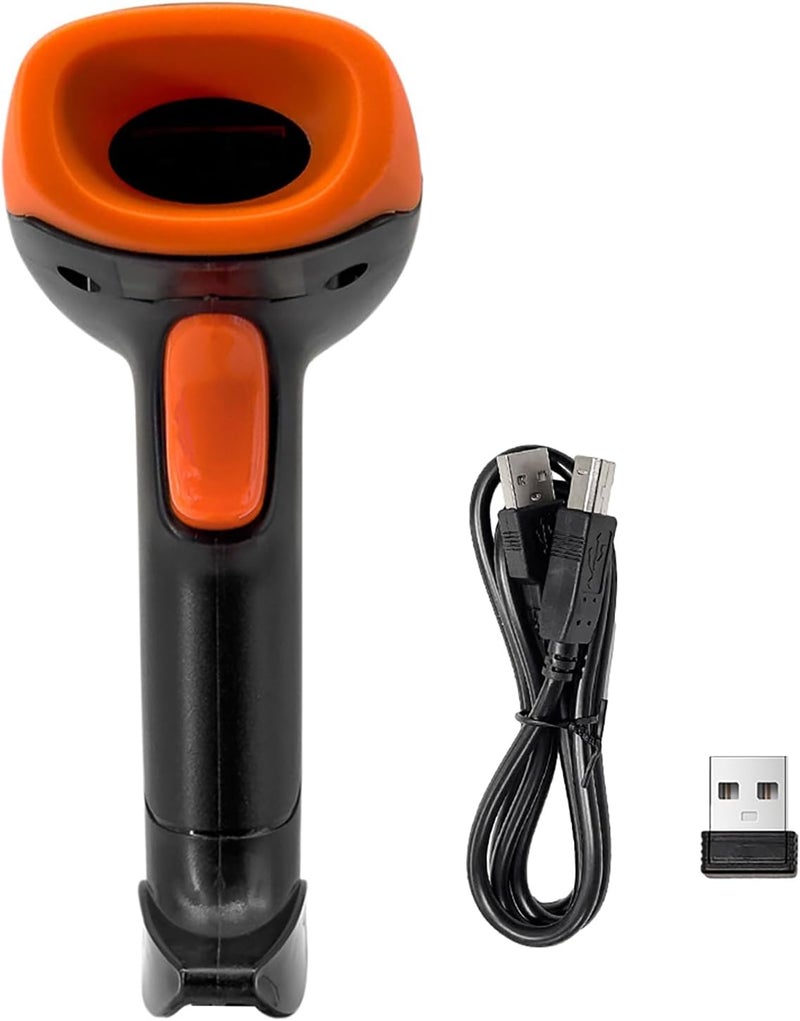 ماسح باركود، ماسح رموز QR ثنائي الأبعاد مزود بواجهة USB لكاشيري المتاجر السوبرماركت والمدفوعات المحمولة وإدارة المخزون (USB & 2.4G & BT) - Image 2