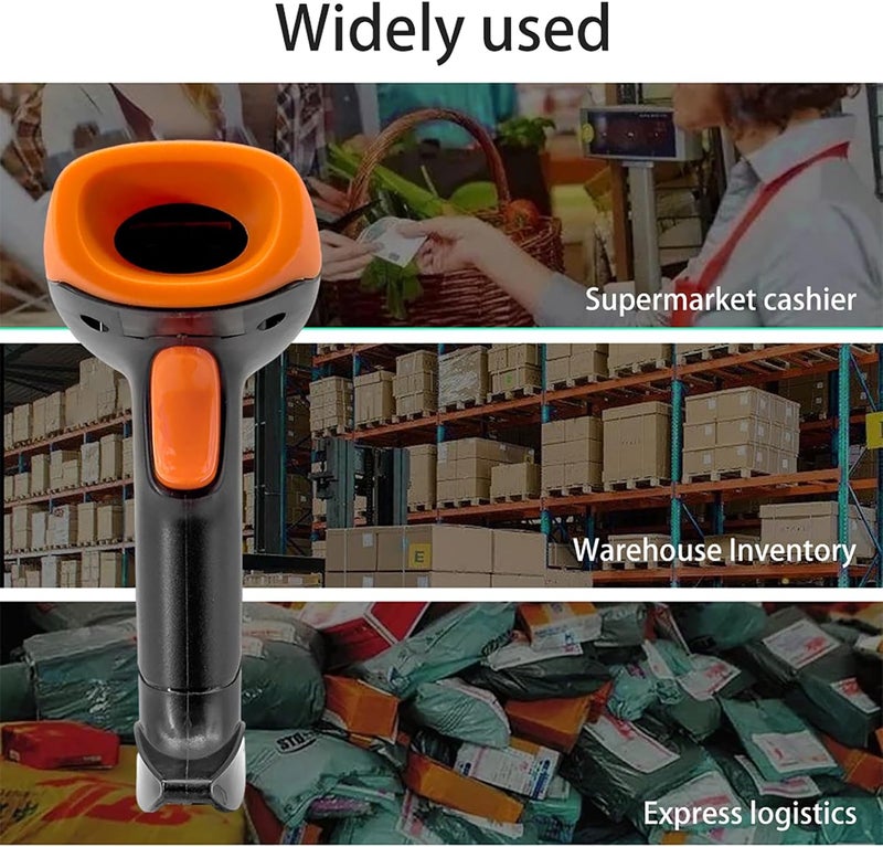 ماسح باركود، ماسح رموز QR ثنائي الأبعاد مزود بواجهة USB لكاشيري المتاجر السوبرماركت والمدفوعات المحمولة وإدارة المخزون (USB & 2.4G & BT) - Image 5