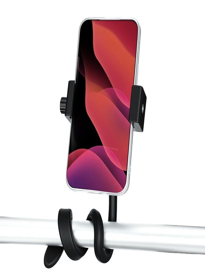 Sibba Stroller Phone Holder, Flexible Universal Cell Phone Mount with Adjustable Clamp for Treadmill Shopping Cart Bike Bedside, Hands-Free Stand 360 Rotation - Image 2