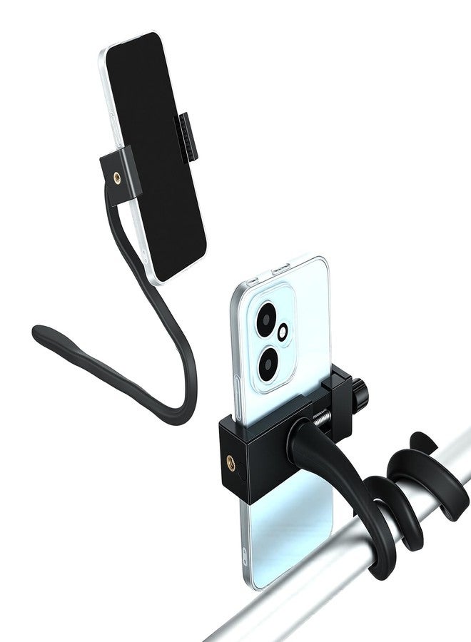 Sibba Stroller Phone Holder, Flexible Universal Cell Phone Mount with Adjustable Clamp for Treadmill Shopping Cart Bike Bedside, Hands-Free Stand 360 Rotation - Image 1