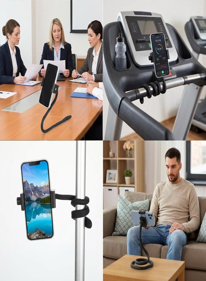 Sibba Stroller Phone Holder, Flexible Universal Cell Phone Mount with Adjustable Clamp for Treadmill Shopping Cart Bike Bedside, Hands-Free Stand 360 Rotation - Image 3