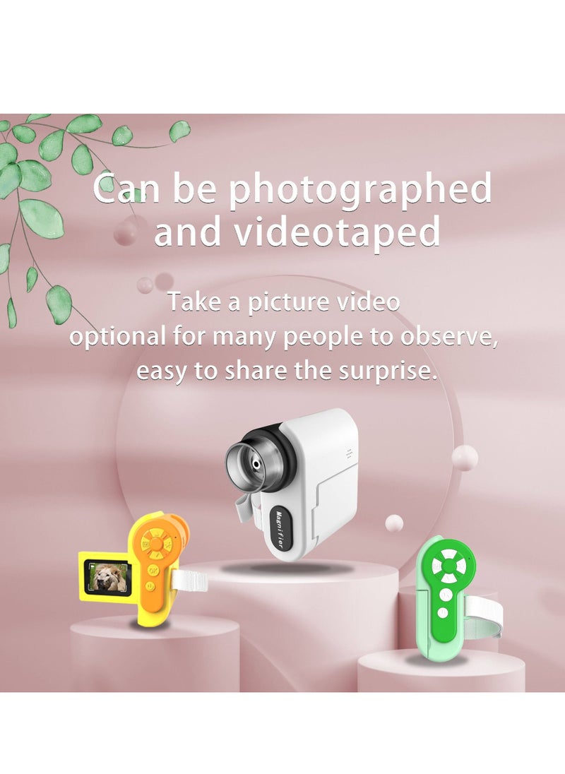 Generic Portable Digital Microscope for Kids - HD Photo & Video Recording, Biology Experiment Observation Educational Toy (White - No Memory Card)  - Image 2
