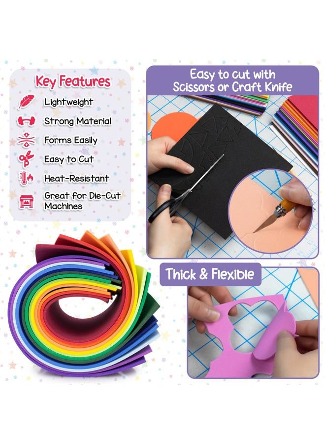 Hygloss Sheets for Crafts Colorful Foam for DIY Arts & Craft, Brown, 10 Piece - Image 5