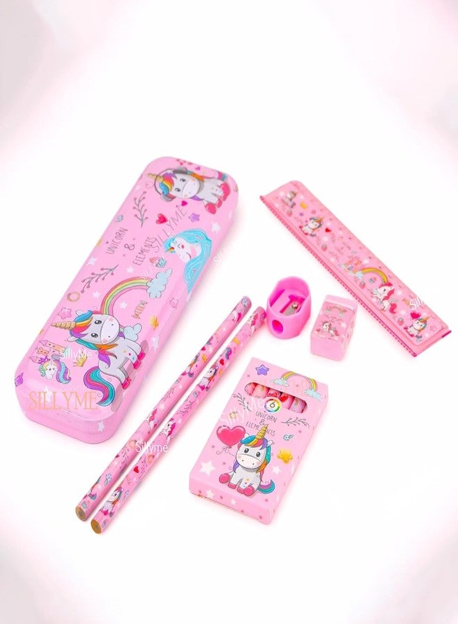 MINDFIT uninonn Combo pack for Kids | Soft Furry pencil box with Stationery Set include Pencil Pouch, Geometry Box, Notebook, Pencil, Eraser, Sharpener| ideal for gifting - Image 2