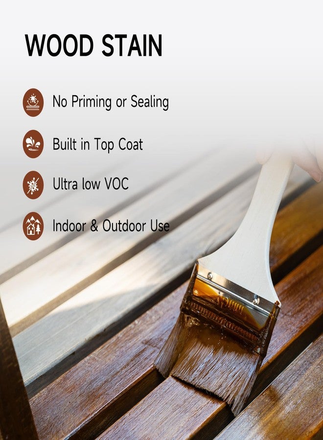 MOLLOR Water Based Wood Stain, Multi-Refined Wood Oil for Indoor and Outdoor Furniture, Quick Drying, Low Odour (16 oz, Black Walnut Paint with Tools) - Image 3
