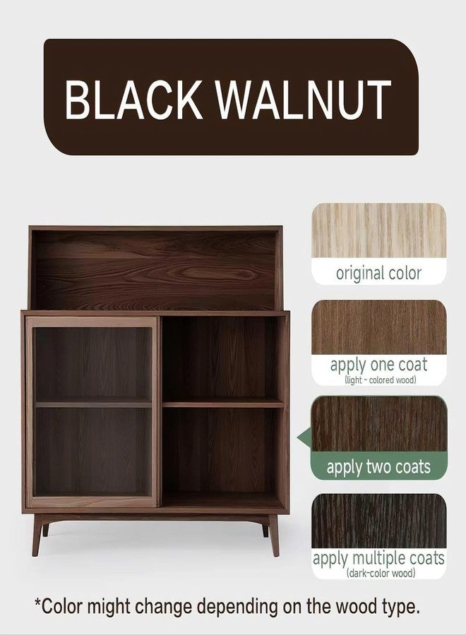 MOLLOR Water Based Wood Stain, Multi-Refined Wood Oil for Indoor and Outdoor Furniture, Quick Drying, Low Odour (16 oz, Black Walnut Paint with Tools) - Image 2