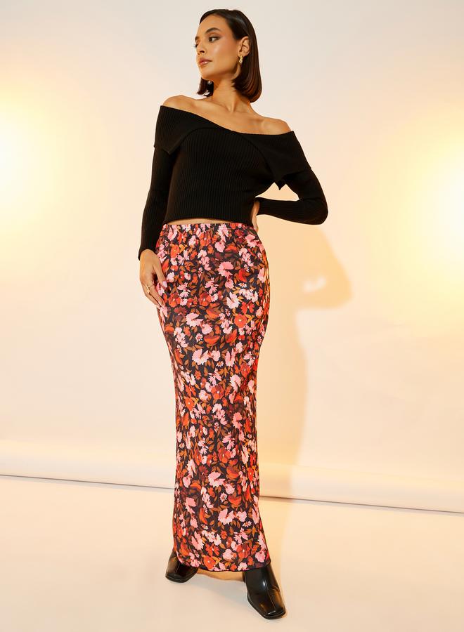 Take Two All-Over Floral Print Maxi Skirt  - Image 1