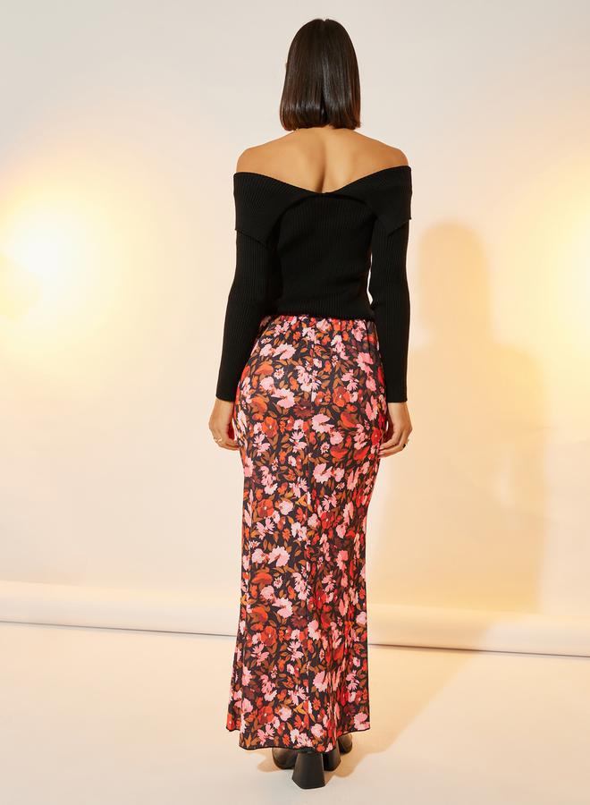 Take Two All-Over Floral Print Maxi Skirt  - Image 4