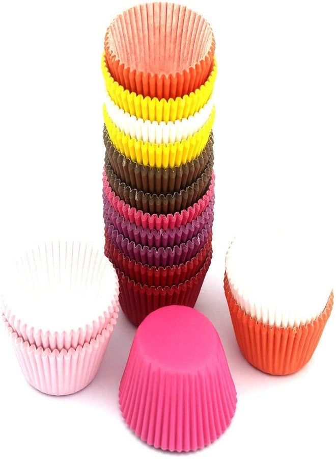 BAKEFY � Non-Stick Microwave 300 Plain Paper Cup Cupcake, Pastry, Muffin Baking Cups Liners Cake Mold (Multicolor) - Image 2