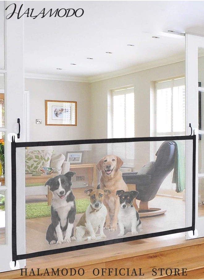 Generic Retractable Baby Safety Gates for Door & Stair, Mesh Pet Gate 72cm Tall, Extends to 110cm Wide, Indoor Toddler Play Fence Easy to Roll  - Image 2