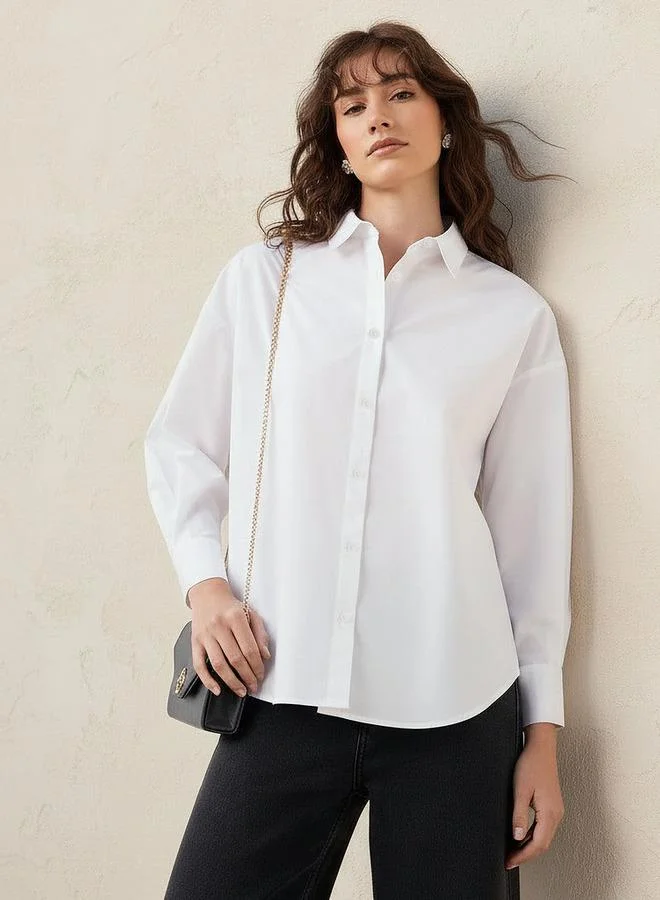 Splash FAV Poplin Cotton Shirt with Collar