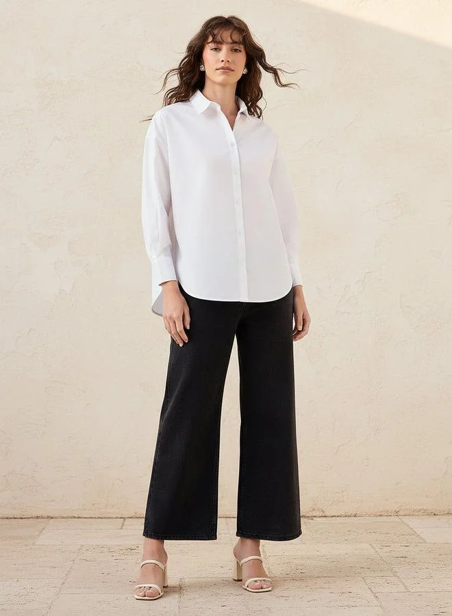 Splash FAV Poplin Cotton Shirt with Collar