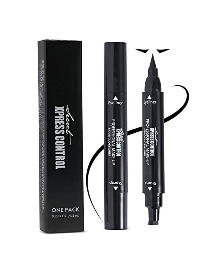 Secret Xpress Control - Winged Eyeliner Stamp Waterproof Long Lasting Liquid Black Pen Cat Eye Matte Eye Makeup (Black 1 Pack) - Image 1
