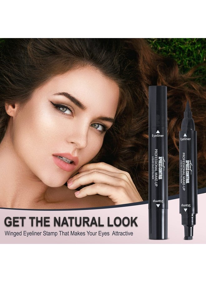 Secret Xpress Control - Winged Eyeliner Stamp Waterproof Long Lasting Liquid Black Pen Cat Eye Matte Eye Makeup (Black 1 Pack) - Image 1