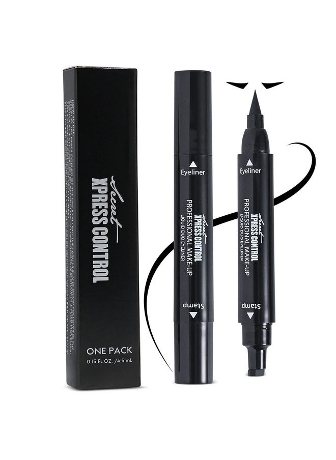 Secret Xpress Control - Winged Eyeliner Stamp Waterproof Long Lasting Liquid Black Pen Cat Eye Matte Eye Makeup (Black 1 Pack) - Image 1