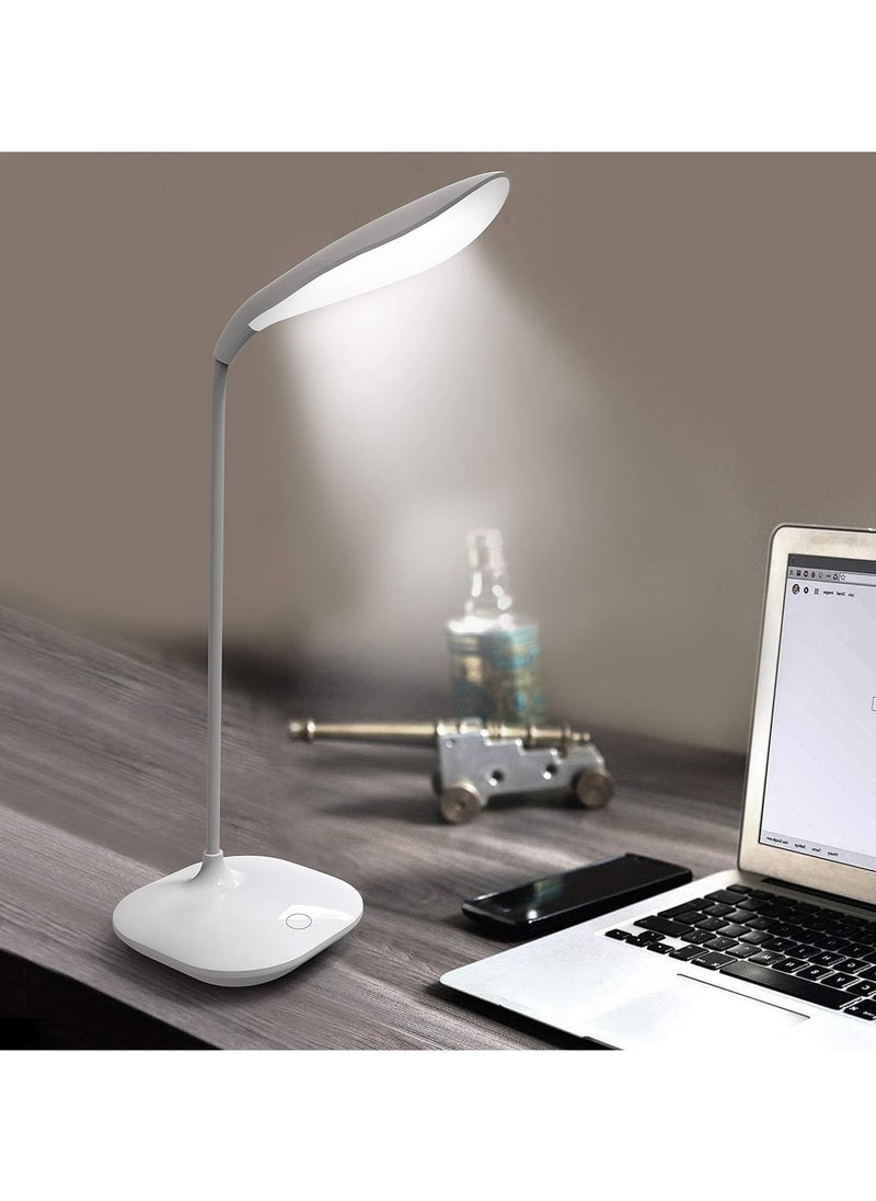 Generic - Desk Lamp, USB Portable Eye-Care LED Desk Lamp, 3 Levels Dimmer Suitable for Reading/Relaxation/Bed Rest, Night Light, Flexible Neck, Touch Sensitive Control Panel - Image 1