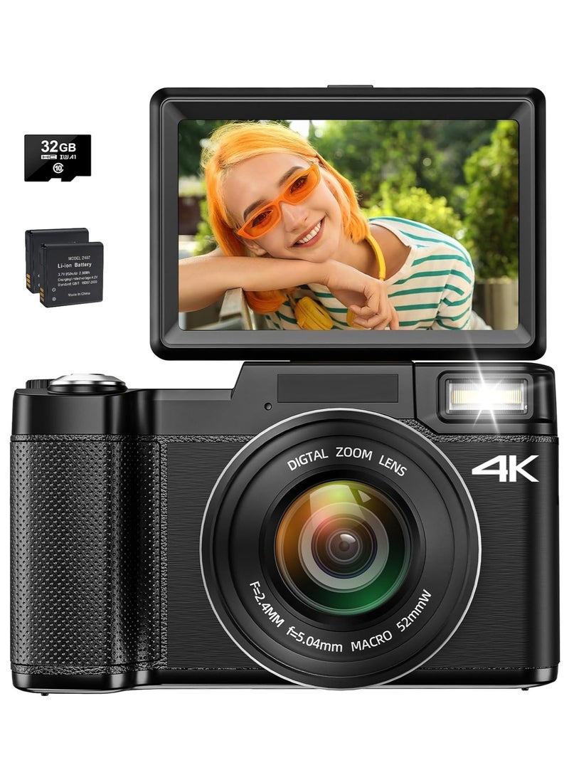 AROAQ - Digital Video Camera Full HD 4K with Flip HD Screen - Image 1