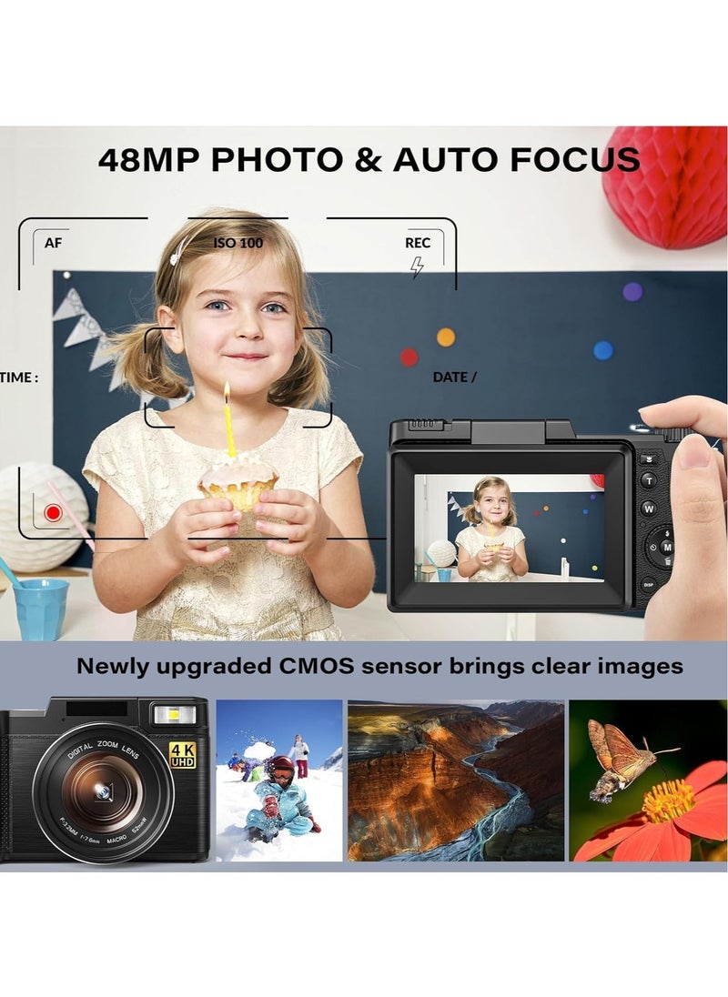 AROAQ - Digital Video Camera Full HD 4K with Flip HD Screen - Image 1