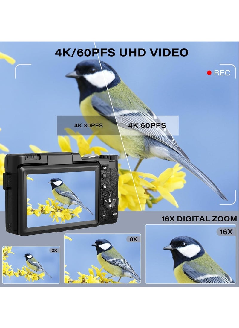 AROAQ - Digital Video Camera Full HD 4K with Flip HD Screen - Image 1
