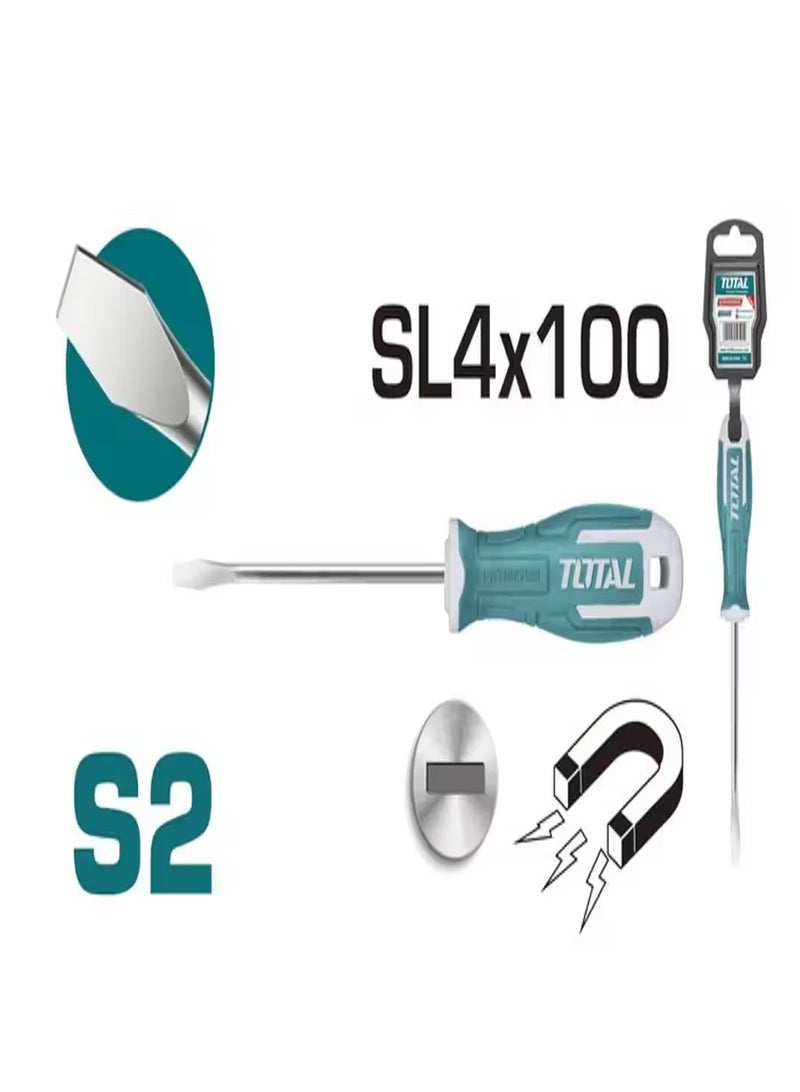 TOTAL THT264100 100mm 4-piece standard screwdriver