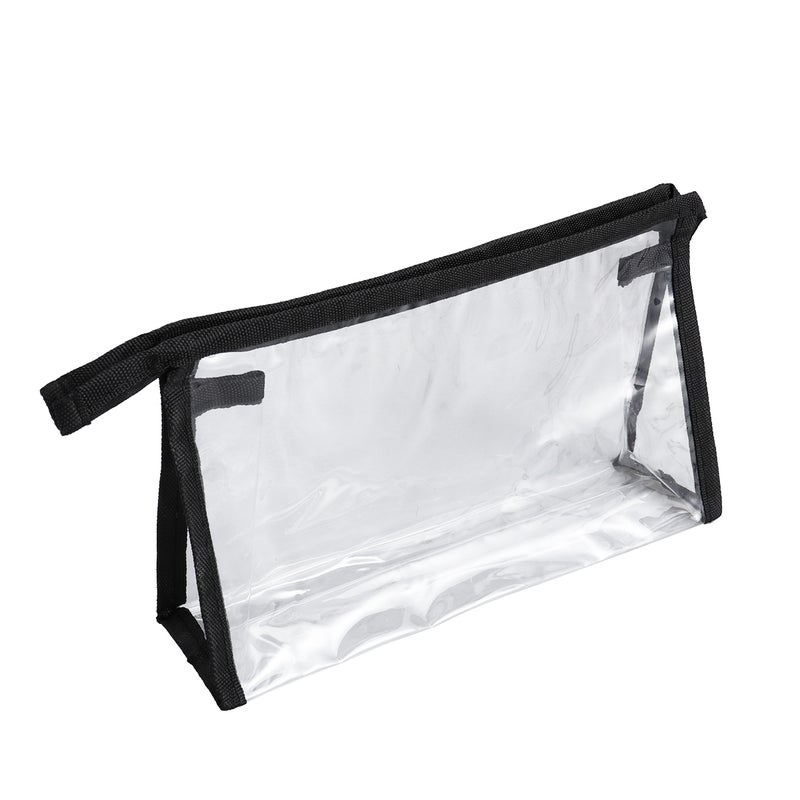 2pcs Women’s Transparent Storage bag Portable Travel Small Cosmetic Bags Toiletries Organizer Bag (Black) - Image 2
