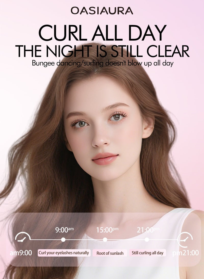 OASIAURA Heated Electric Eyelash Curler, Eye Lash Curler，3 Temperature Settings 50/60/65°C, Long Lasting，USB Rechargeable, Timer Function, Frameless Wide-Angle Design, Pink - Image 2