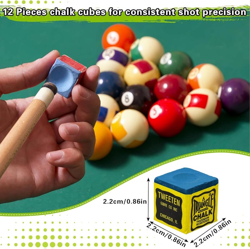 JBB Pool Ball Set with 8 Ball & 9 Ball Racks, Chalks and Billiards Brush (52.5mm, Set of 16 Balls) - Image 4