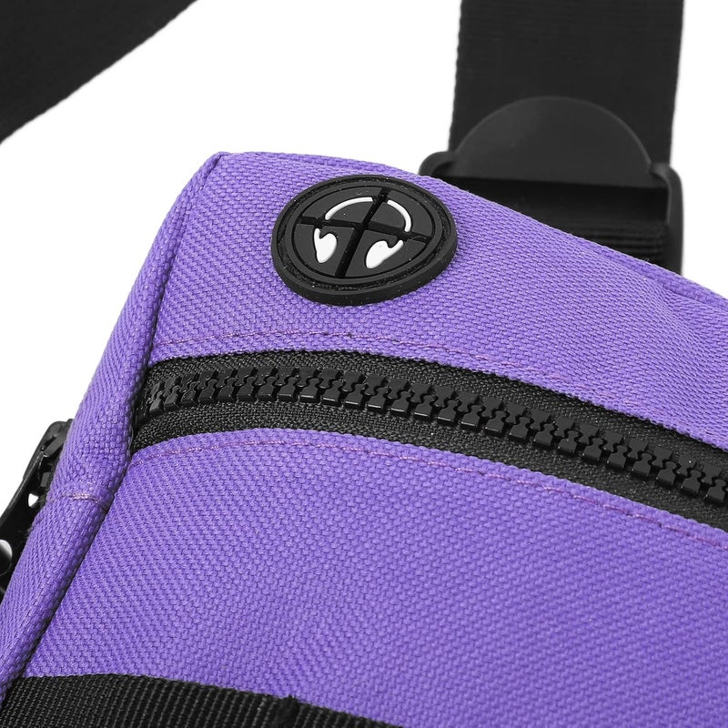 cheekyglo Oxford Cloth Sports Chest Bag, Outdoor Waterproof Sports Training Pack with Adjustable Shoulder Strap for Fitness Running Purple - Image 3
