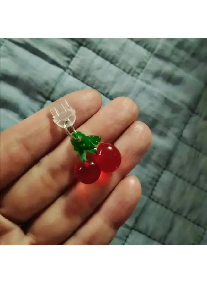 قطعة واحدة من سدادة غبار الهاتف المحمول بالكرز الأحمر لأجهزة iPhone من 5 إلى 14 ونوع C للأندرويد - Image 5