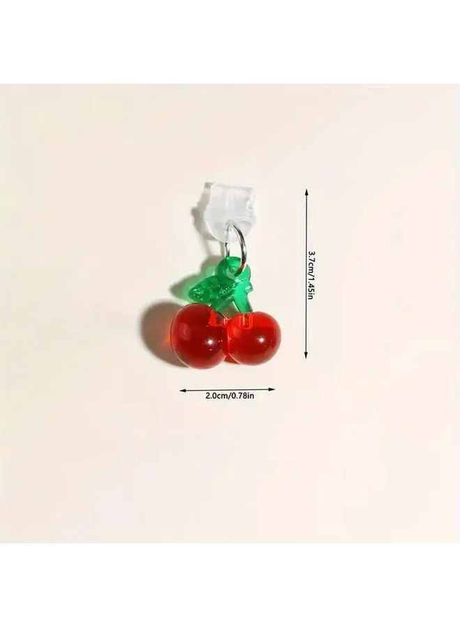 قطعة واحدة من سدادة غبار الهاتف المحمول بالكرز الأحمر لأجهزة iPhone من 5 إلى 14 ونوع C للأندرويد - Image 4