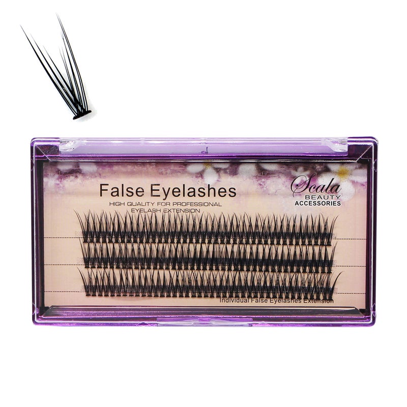Bodermincer 12D Fishtail Lash Clusters D Curl 120pcs Natural Wispy Eyelashes Extensions (14mm) - Image 3