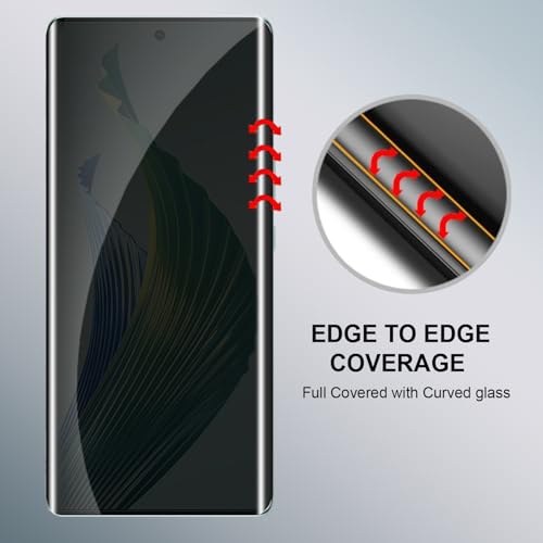 STP FEEL® Advanced UV Privacy Tempered Glass Screen Protector Guard Compatible for Vivo T4R 5G (6.77 Inch, Pack of 1) Full Edge to Edge Coverage Anti-Spy/Anti-Peeping 9H Hardness - Image 4