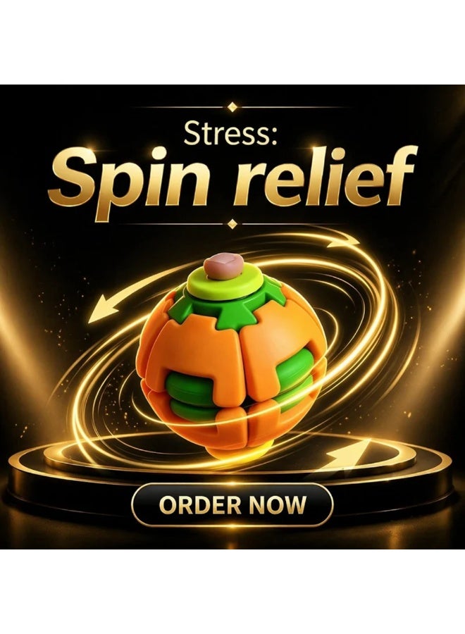 Pocket Stress Relief Fidget Ball, Press & Rotate Anti-Anxiety Spinner Toy for Adults - Image 3