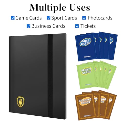Fabmaker 396 Pockets Trading Card Binder - 9 Pocket Premium Collector Album for Standard Cards, Side Loading Collection Folder for MTG, TCG, Game and Sport Cards, Blue - Image 3