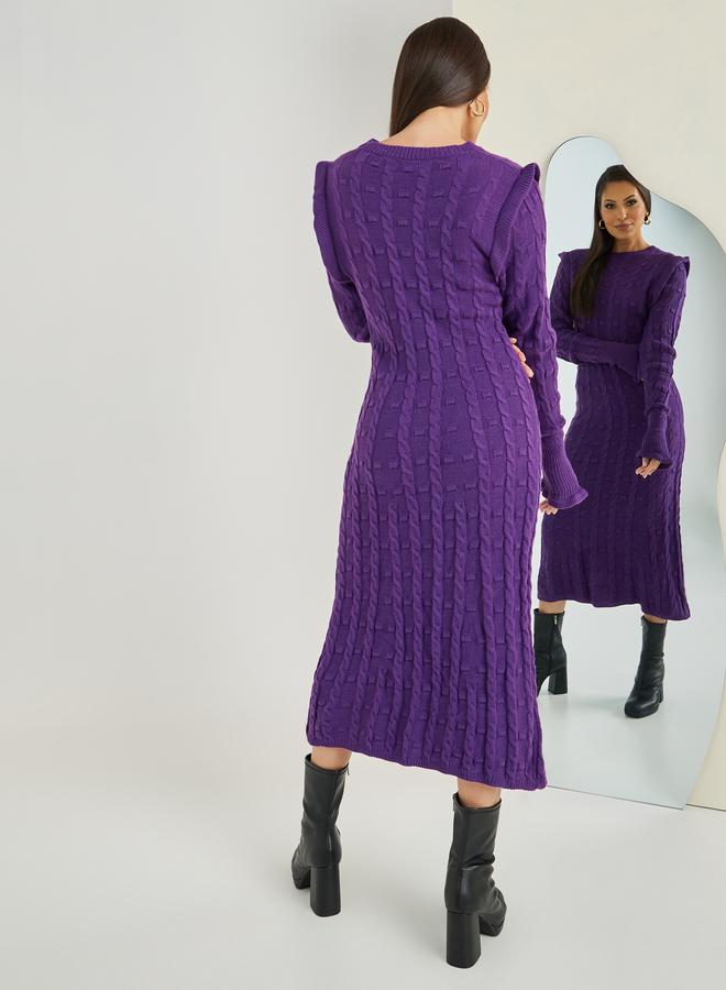 Styli Cable Knit Dress  - Image 4