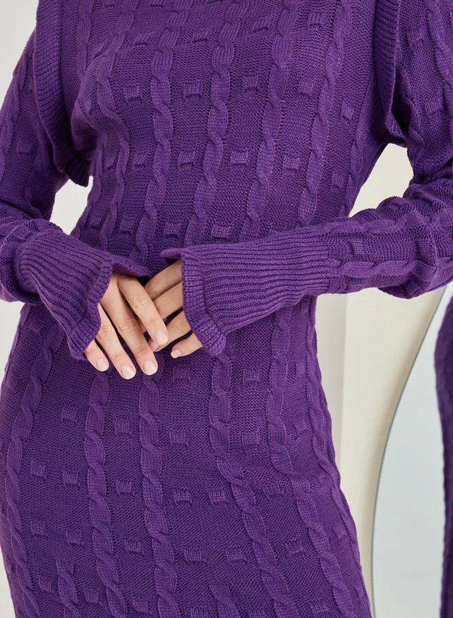 Styli Cable Knit Dress