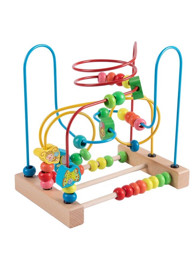 Joqutoys Bead Maze Toy For 1 2 3 Year Old Kids, Wooden Colorful Roller Coaster Circle Toys, Early Educational Toys For Toddlers, First Birthday Gifts For Boys Girls - Image 1