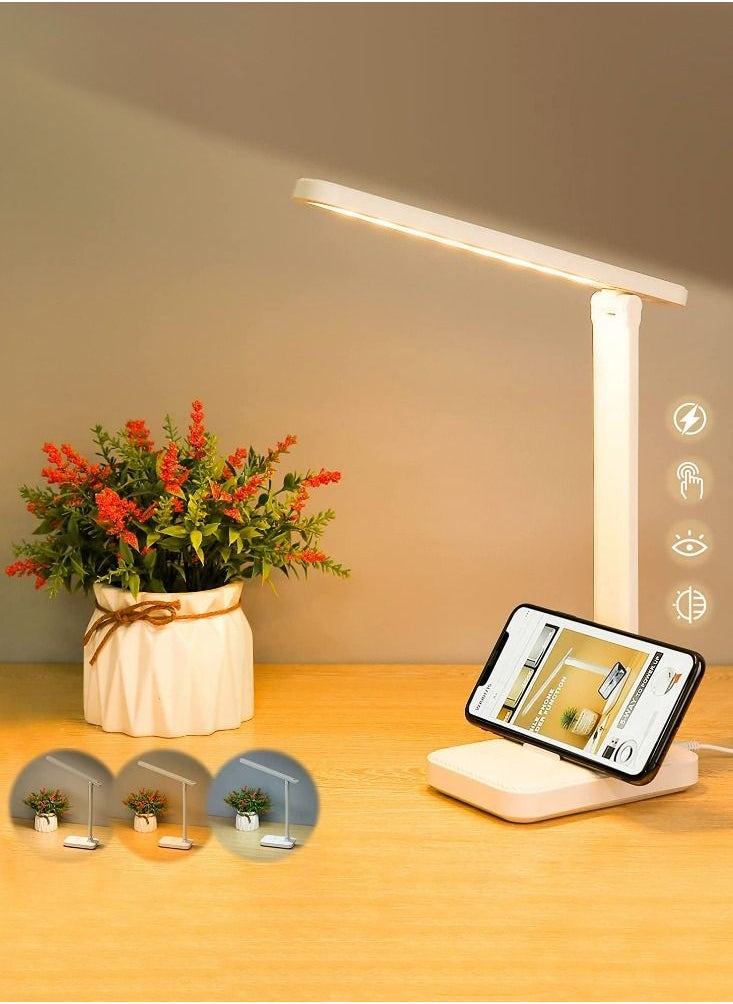 Oasisgalore Rechargeable Touch-Control Desk Lamp with 3 Brightness Settings for Office, Study, Bedside  - Image 1