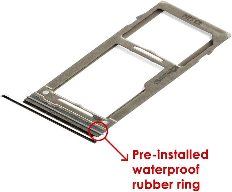 Perzework حامل فتحة بطاقة SIM بديل لجهاز سامسونج جالاكسي S9 و S9 + بلس (خاتم مطاطي مقاوم للماء ودبوس إخراج (نسخة بطاقة SIM واحدة)) - Image 2