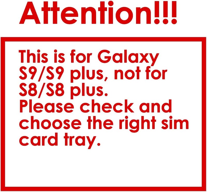 Perzework حامل فتحة بطاقة SIM بديل لجهاز سامسونج جالاكسي S9 و S9 + بلس (خاتم مطاطي مقاوم للماء ودبوس إخراج (نسخة بطاقة SIM واحدة)) - Image 4