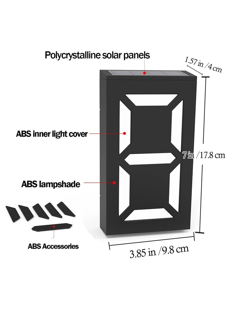 Solar House Numbers Light, LED Illuminated Address Sign, Waterproof Lighted House Number Sign Plaque Address Numbers for Home Yard Street Number, Can Light up the Whole Night