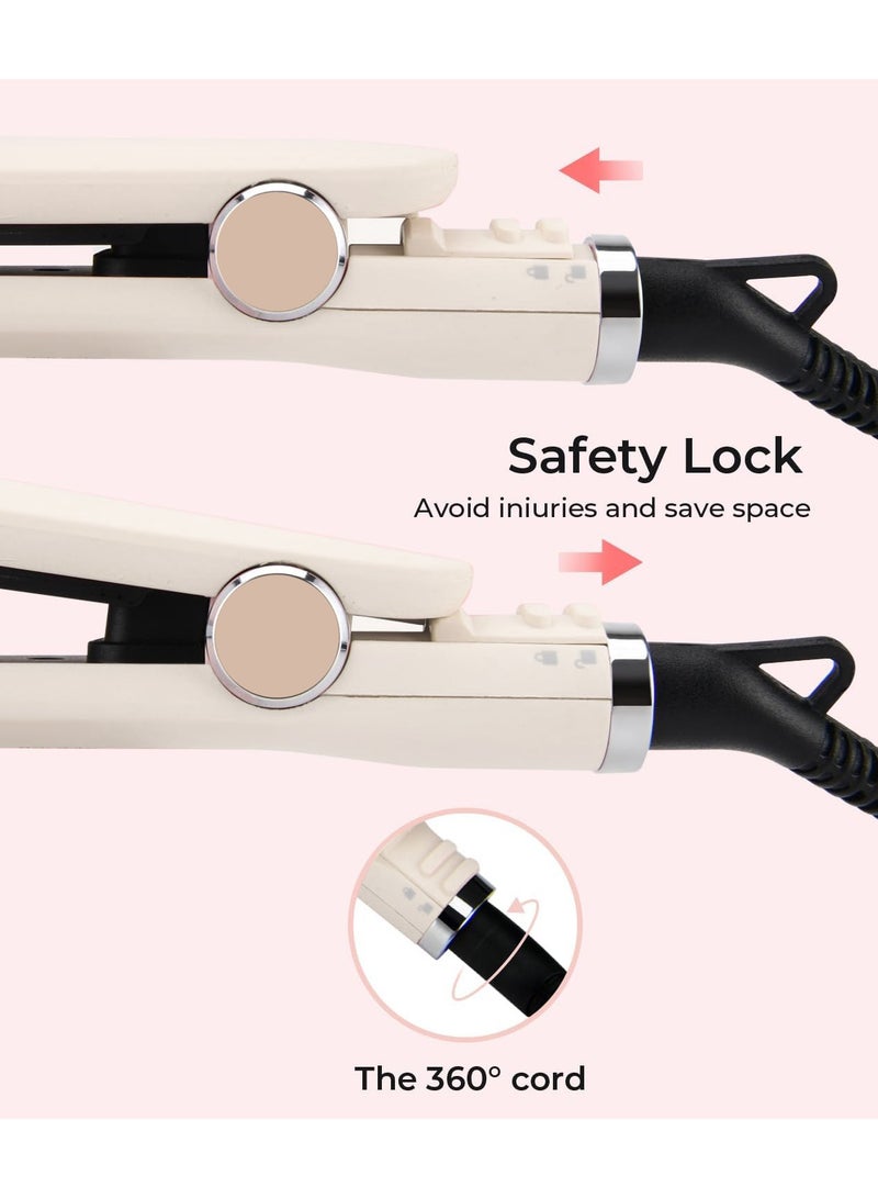 Hair Straightener, Titanium Flat Iron with Adjustable Temp(302°F-446°F), 1 inch Plate for All Hairstyles Hair Straightening Irons