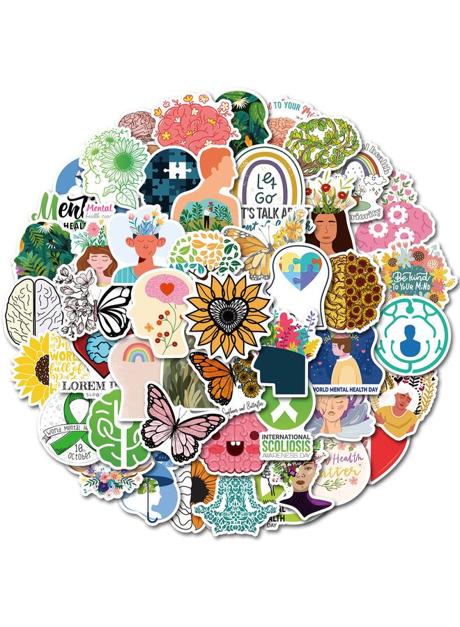 Bluejw 299 Psychological Health Education Stickers Psychological Treatment Cup Luggage Stickers - Image 1