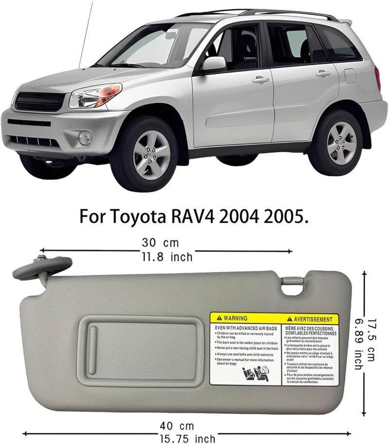 QASULER Windshield Sunshade Driver Side Sun Visor for Toyota RAV4 - Image 3