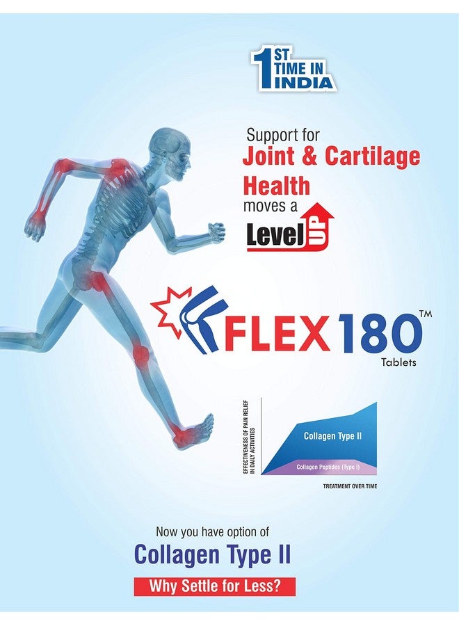 Trexgen FLEX180 350mg Hydrolyzed and Undenatured 40 mg Chondroitin100 mg Hyaluronic acid 50 mg Rosehip 375mg for Joint Pain Cartilage Repair-Matrix Collagen (30 Tab Each Box) -Pack of 2 - Image 3