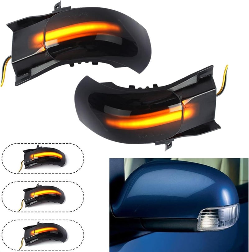 QASULER 2pcs Sequential Amber LED Side Mirror Turn Signal Lights - Image 2
